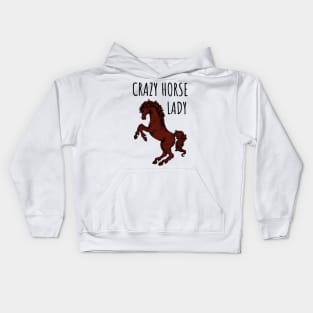 Crazy Horse Lady Kids Hoodie